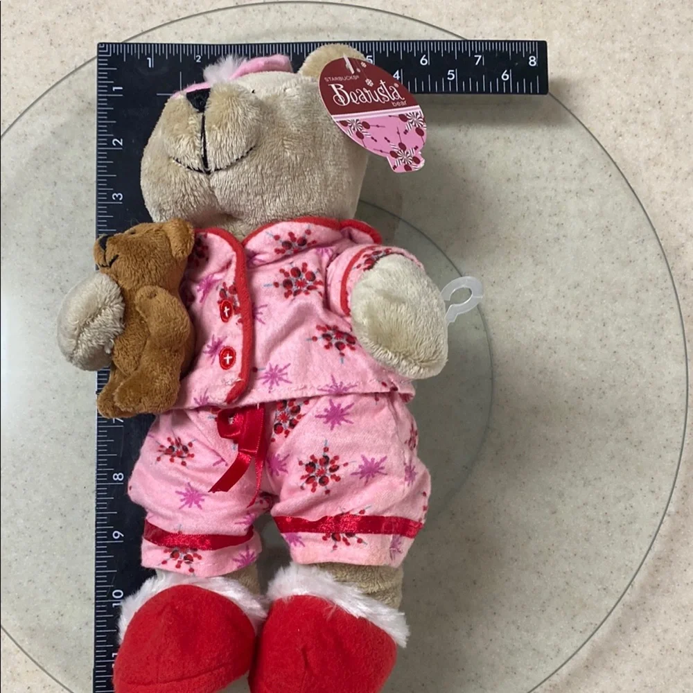 Starbucks Pink Pajama Bearista Bear with Teddy bear coffee